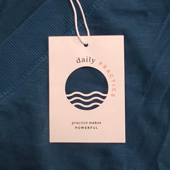 Anthropologie Daily Practice V Neck Teal Blue Tank Top Size Large New With Tags - Picture 7 of 7